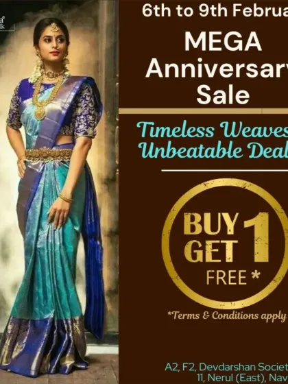 This stunning peacock-toned Kanjeevaram silk saree is perfect for a wedding or grand reception. The rich blue and green body is complemented by a deep violet border and pallu, all woven with pure zari for a truly royal look.