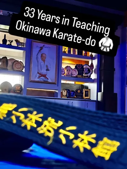 For 33 years, I have dedicated my life to teaching authentic Okinawan Karate-do in India. This image, showing my black belt and the awards of our federation, represents a long journey of commitment to the art and to my students.