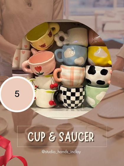 You can also make a custom cup and saucer set in our workshops, perfect for your morning chai or as a gift.