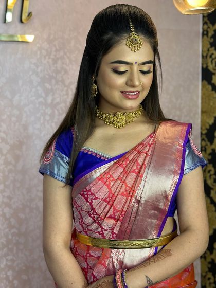 Sushma Manjunath - Bridal & Event Makeup and Styling Expert Hairstyling & Saree Draping photo 8