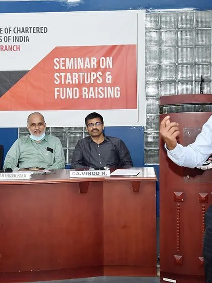 Speaking at a seminar on Startups and Fundraising organized by the Kozhikode branch of the ICAI. It's important to equip fellow professionals and founders with practical knowledge on navigating the startup funding landscape.