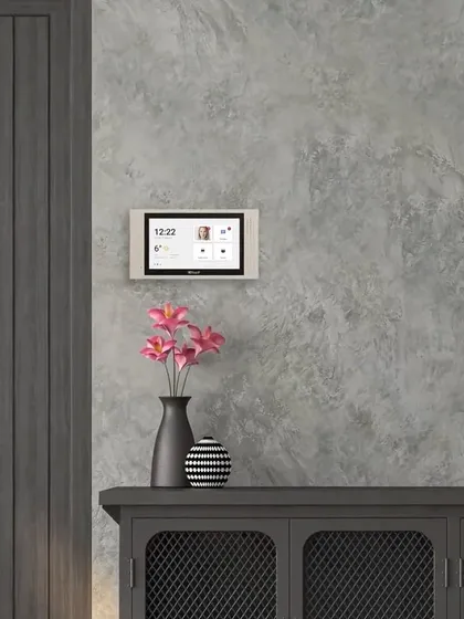 This is an indoor monitor from Bas-IP, part of our visitor management system. It allows you to see and speak with visitors, and you can even issue temporary QR codes for guest access, all managed through your mobile phone for ultimate convenience.