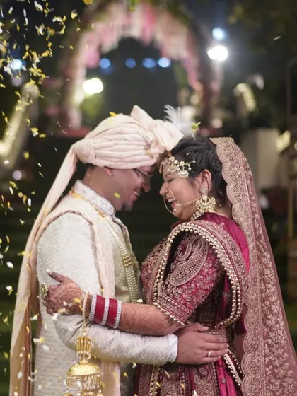 A universe of joy captured in a shower of confetti. This is the moment when everything else fades away, and all that is left is the two of you, starting your forever.