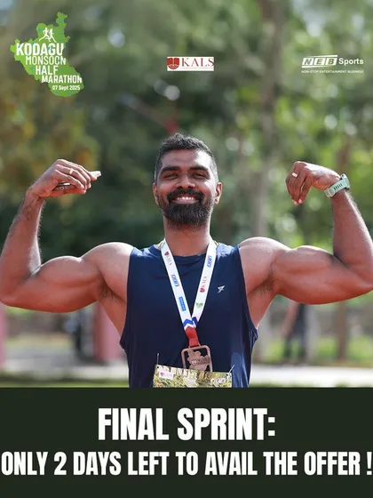 Final sprint. Only two days left to claim the special offer for this incredible race. Power through and register now.
