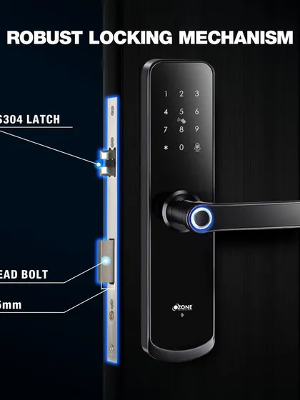 Our commitment to security is built into the core of our products. This diagram reveals the robust locking mechanism, featuring a strong SS304 latch and a 15mm deadbolt, providing physical strength to back up the smart technology.