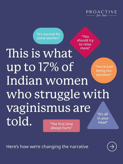"It's normal," "just relax," "it's all in your head." These are the dismissive things up to 17% of Indian women with vaginismus are told. We are here to change that narrative.