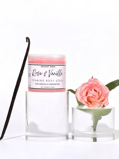 Indulge in the sweetest pampering experience with my irresistible Rose and Vanilla Body Scrub. Let the delicate fragrance and exfoliating goodness revitalize your skin, leaving it silky smooth.