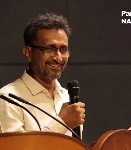 A photo from a guest lecture at Parul University. Sharing our design philosophy and practical insights with the next generation of architects is an important and enriching part of our practice.
