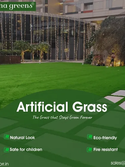 I create lush, maintenance-free lawns for corporate campuses and commercial buildings. This project features a perfectly green artificial lawn that stays pristine in any weather, providing a welcoming environment without the cost and effort of natural grass upkeep.