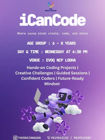 Our class schedule is live. We are ready for a year of hands-on fun with our iCanCode program, designed for young minds to create, code, and shine.