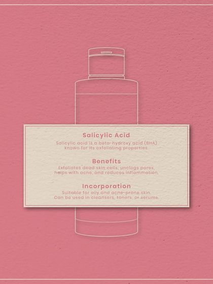 Decoding skincare ingredients: Salicylic Acid is a beta-hydroxy acid (BHA) known for its exfoliating properties. It helps unclog pores and reduce inflammation, making it ideal for oily and acne-prone skin.