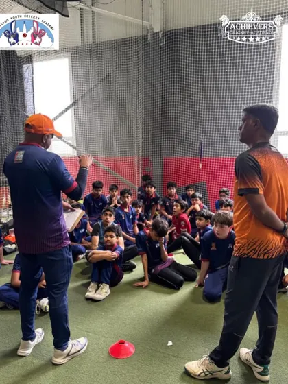 Our coaches conducting the U-11 and U-13 trials at the Chicago Youth Cricket Academy.