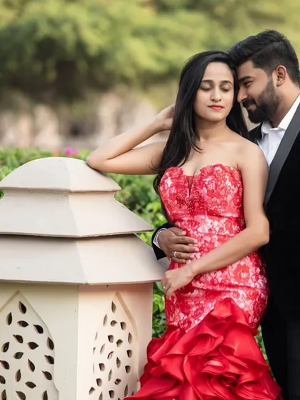 Further images showcasing my collection of modern gowns and lehengas. These photos provide different angles and details of each unique design, from romantic pre wedding shoots to elegant reception looks.