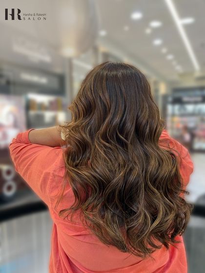 A beautiful result of a balayage service, adding light and movement to previously one-dimensional hair.