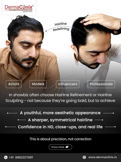 Many actors, models, and professionals choose hairline refinement not because they are balding, but to achieve a more youthful and symmetrical appearance. This is about precision, not just correction, for confidence in high definition.