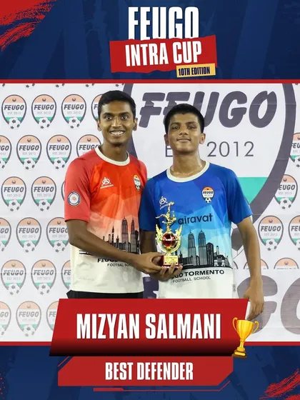 Mizyan Salmani, named Best Defender in the U-15 category for his commanding presence.