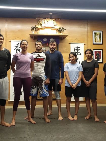 The wrestling fundamentals class at The Dojo. We have a great mix of people, all eager to learn the art of takedowns and control.