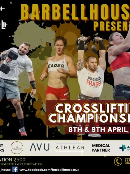 The official poster for our Crosslifting Championship. We love hosting events that challenge athletes and bring the wider fitness community together.