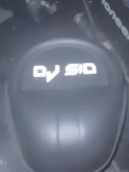 A close-up of my custom headphones. The details matter in this profession.