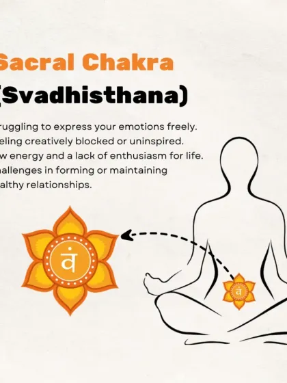 Learn the signs of an inactive Sacral Chakra (Svadhisthana), which can include creative blocks, low energy, or difficulty expressing emotions.