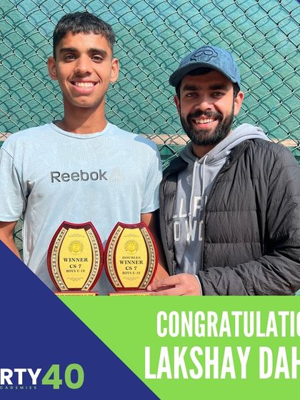 Congratulations to Lakshay Dahiya for winning the AITA CS7 Singles title and breaking into the top 50 in the country. His habit of winning is a direct result of his consistent hard work and dedication in training.