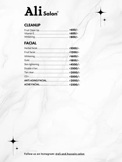 I offer a full range of facial treatments to meet your specific skin goals. This menu shows my targeted services, from deep cleanups and herbal facials to advanced anti-aging and acne treatments. We will decide what's best for your skin.