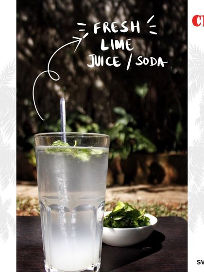 A glass of our Fresh Lime Juice or Soda is the ultimate thirst quencher. Simple, classic, and incredibly refreshing.