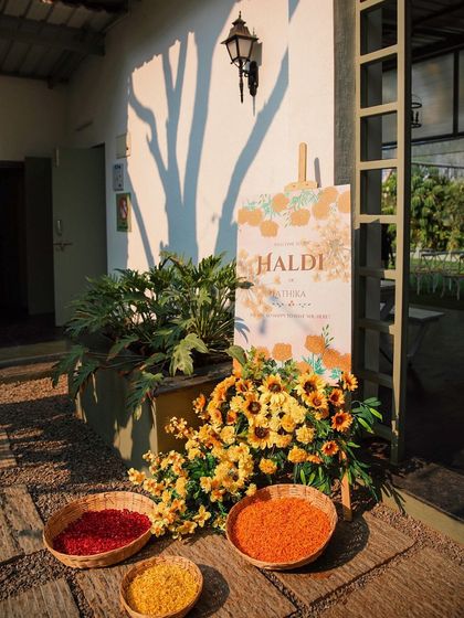Joyful moments from Haldi ceremonies hosted at my venues. Whether in the grand lawn of The Farmhouse Collective or the cozy setting of The Backyard, there's plenty of space for this fun-filled tradition.