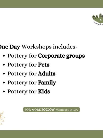 Our one-day workshops are for everyone: corporate groups, pets, adults, families, and kids!