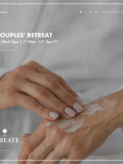 We invite you to our 'Couples' Retreat' at Aheli Spa. It is a chance to connect with your partner through shared wellness experiences, including rejuvenating treatments and peaceful moments together.