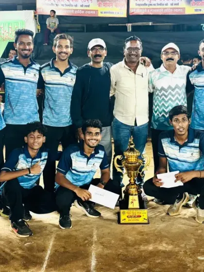 Our men's team celebrating their 2nd Runner-Up position at the Manish and Bhavesh Smruti Chasak, a state-level Kho-Kho tournament. Every trophy is a story of our hard work and unity.
