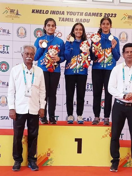 One more Khelo India Bronze medal by Anushka Thokur in 10M Air Rifle Women at Chennai 2024.