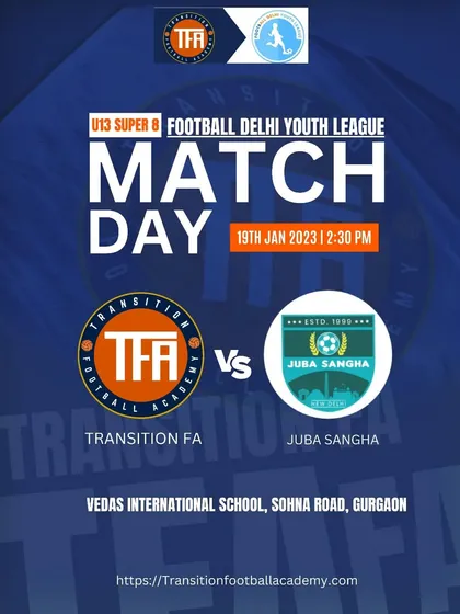 Announcing the U-13 Super 8 match against Juba Sangha.