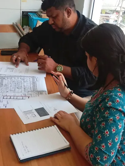 Here, team members discuss architectural plans, questioning details and refining layouts. This constant dialogue ensures that our designs are thoroughly considered from every angle.