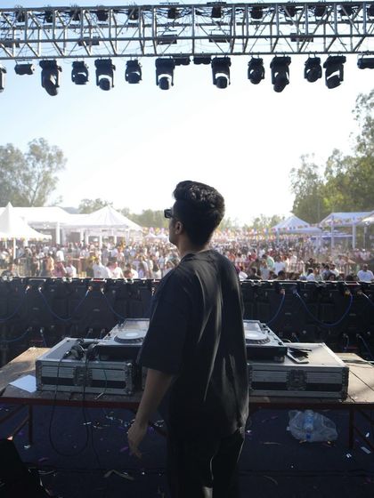 A shot from my set at Sunburn Reload Holi in Jammu. Playing for a festival brand like Sunburn is always a milestone.