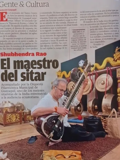 An article from a magazine in Ecuador covering my collaboration with the Guayaquil Municipal Orchestra.