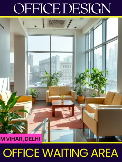 First impressions matter. This office waiting area in Paschim Vihar was designed to be bright, professional, and welcoming, using natural light and carefully placed indoor plants to create a calm and productive atmosphere.
