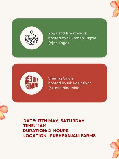 Details of our Yoga and Sharing Circle collaboration with Studio Nine Nine. These events combine my Kundalini and breathwork guidance with other hosting facilitators.