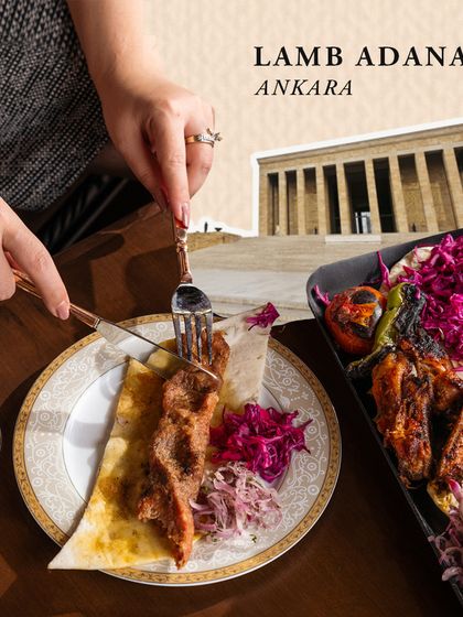 Our Lamb Adana from Ankara is a savory perfection. These minced lamb kebabs are seasoned with regional spices and grilled, served with fresh salads and flatbread for an authentic taste.