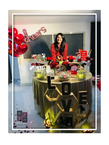 Here is a look at a lavish birthday table we designed, filled with love and personal touches. From the heart-shaped balloons and floral arrangements to the custom 'LOVE' decor, every detail is curated to make the celebration feel completely unique and special.