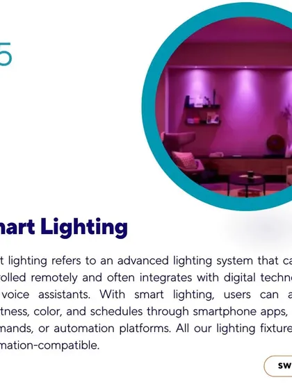 All our lighting solutions are designed to be automation-compatible. This means you can integrate any fixture into a smart home system, giving you remote access to control brightness, color, and schedules through smartphone apps or voice assistants like Alexa and Google Home.