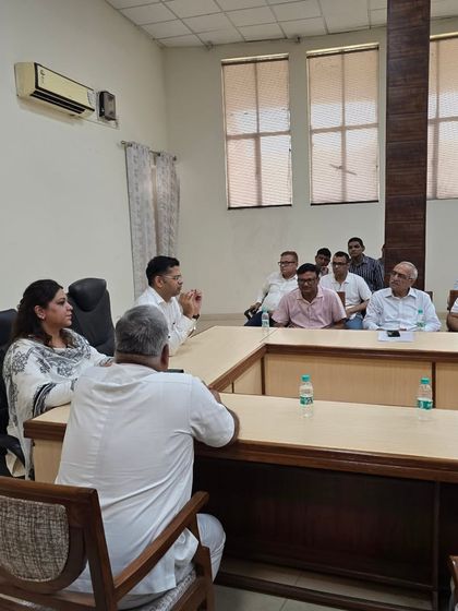 At a meeting with Gurugram chemists under the DAWN Scheme 2025. We discussed the crucial role chemists can play in preventing drug abuse by staying vigilant against fake prescriptions.