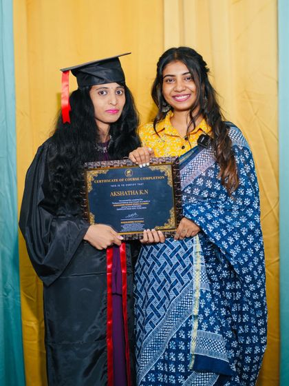 Presenting the certificate to another one of my talented students.