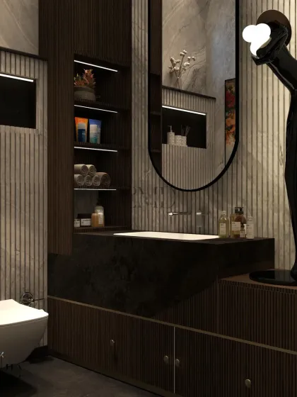 Chizzle My Designs - Turnkey Residential Interior Design Artistic Bathrooms & Powder Rooms photo 21