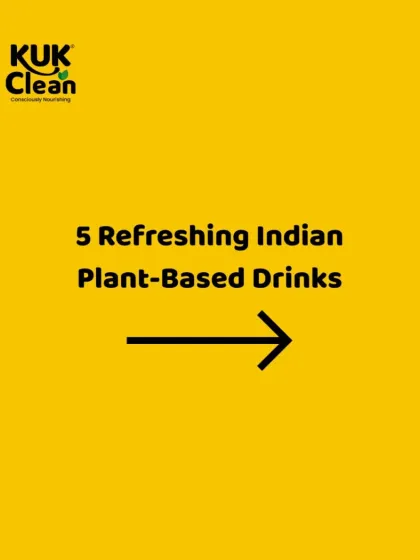 This is the title card for my series on 5 refreshing Indian plant-based drinks. Summer is the perfect time to explore these natural, healthy coolers.