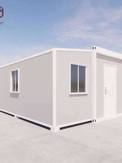 A 3D render of our 30ft expandable container house. This model is one of our most versatile, offering a simple yet functional design that can be easily extended to create more space as your needs grow.