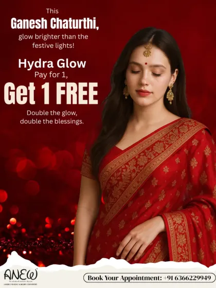 Our festive offers are designed to help you glow brighter than the lights. The Hydra Glow facial is perfect for instant radiance, available with a special buy one, get one free deal.