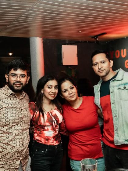 A group of friends enjoying their night out at Red Rhino.