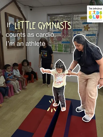 With gentle guidance from our coaches, every child learns to test their limits and build confidence. Here, we're working on balance, an essential motor skill that helps in all areas of development.