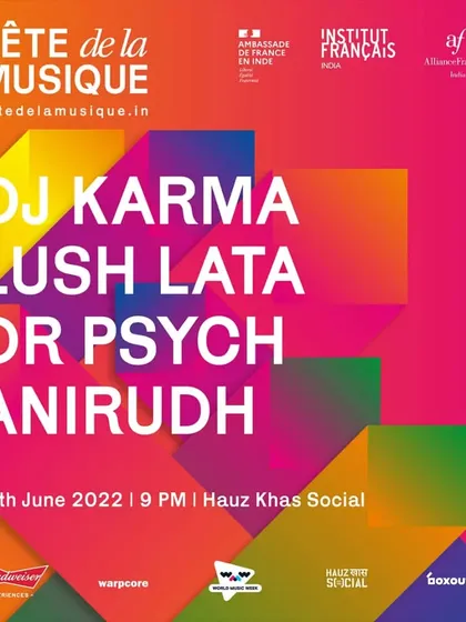 A gig for Fête de la Musique (World Music Day) at Hauz Khas Social. I was part of a lineup celebrating hip hop and dancehall vibes.